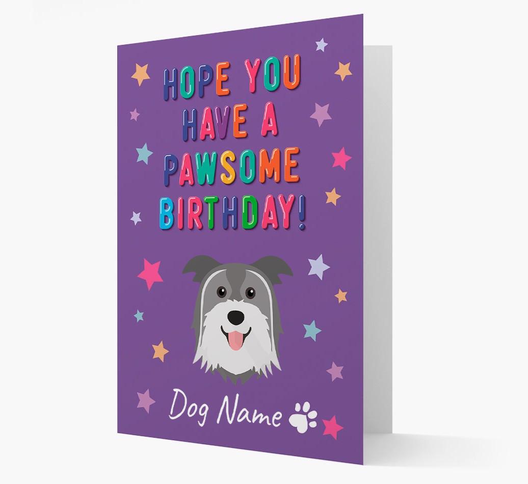Personalised Card 'Hope You Have A Pawesome Birthday' with {breedCommonName} Icon