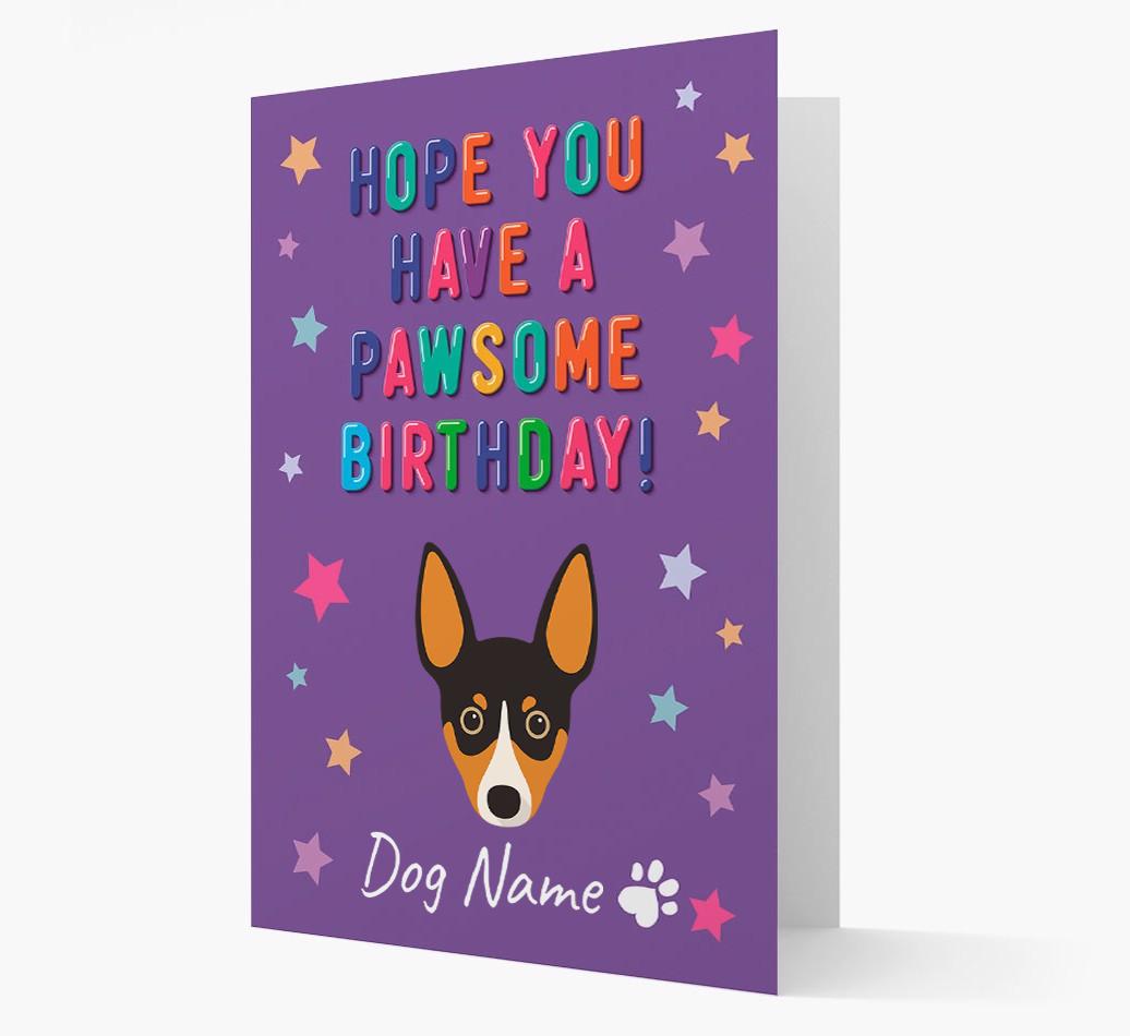Personalised Card 'Hope You Have A Pawesome Birthday' with {breedCommonName} Icon