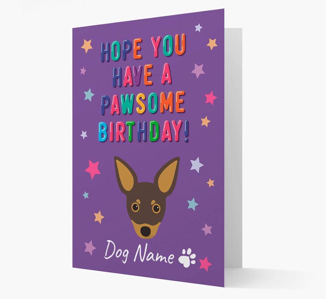 Personalised Card 'Hope You Have A Pawesome Birthday' with {breedCommonName} Icon