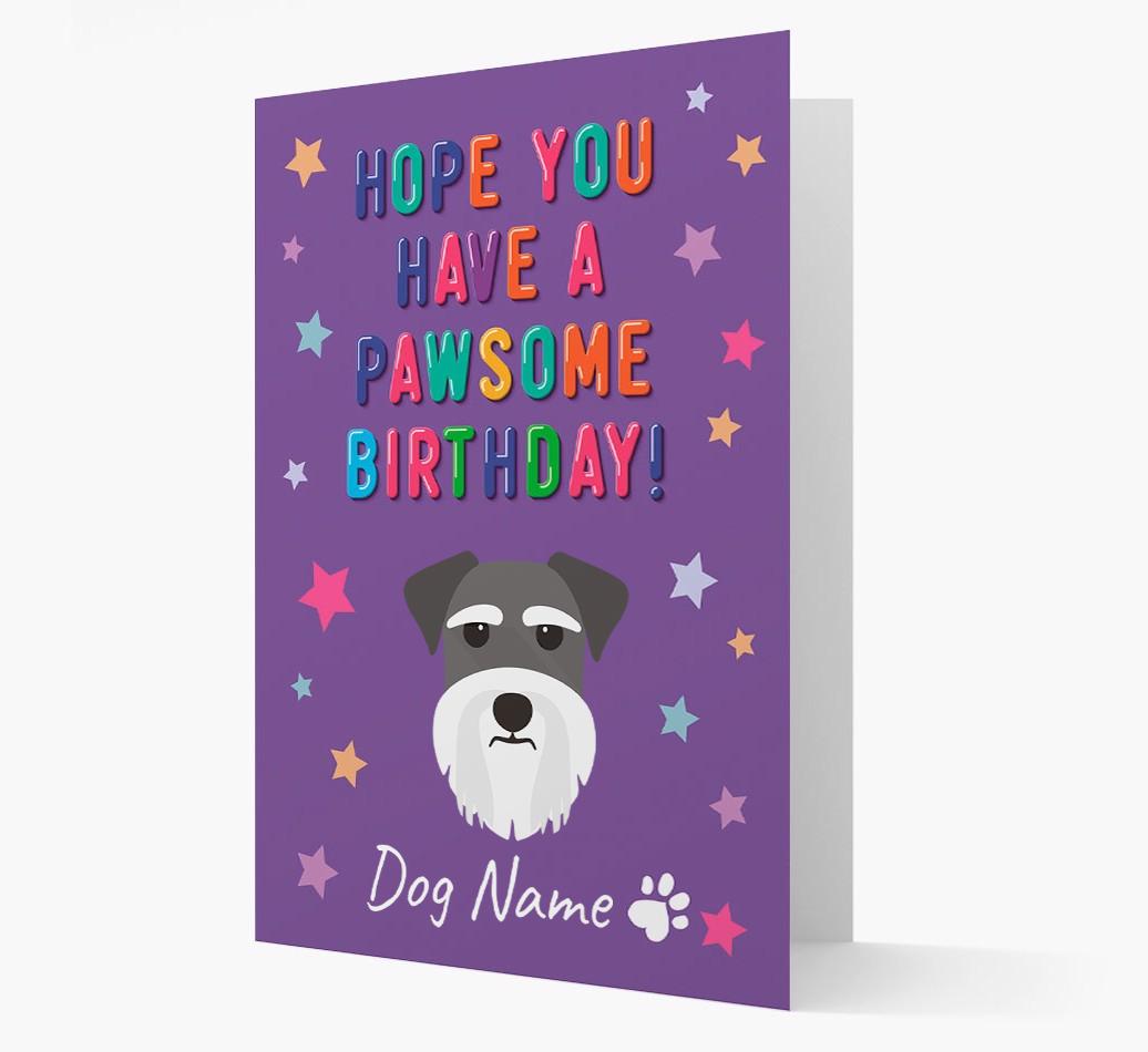 Personalised Card 'Hope You Have A Pawesome Birthday' with {breedCommonName} Icon