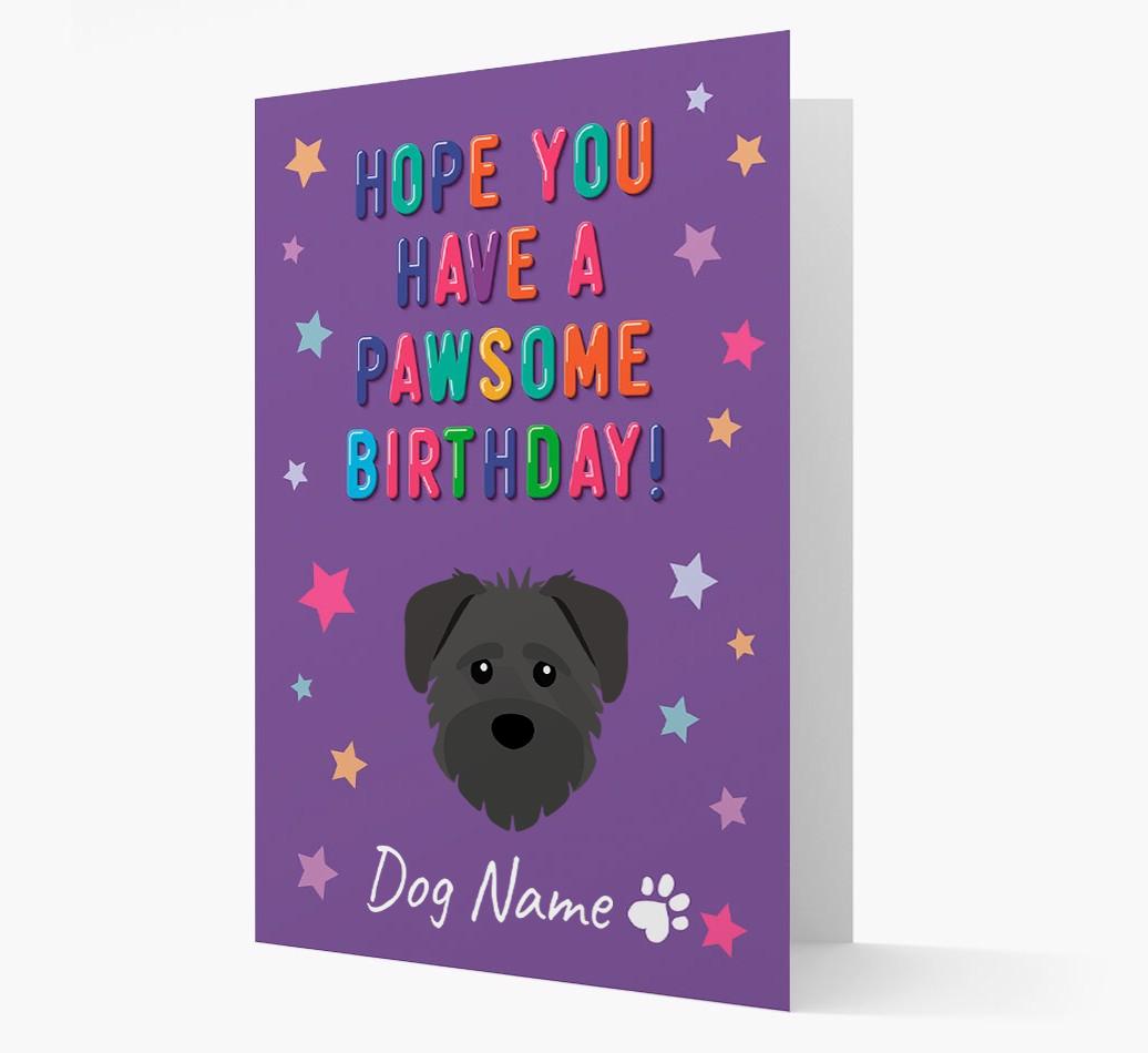 Personalised Card 'Hope You Have A Pawesome Birthday' with {breedCommonName} Icon