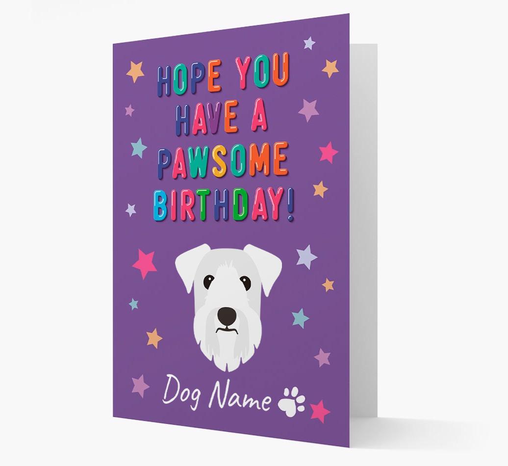 Personalised Card 'Hope You Have A Pawesome Birthday' with {breedCommonName} Icon