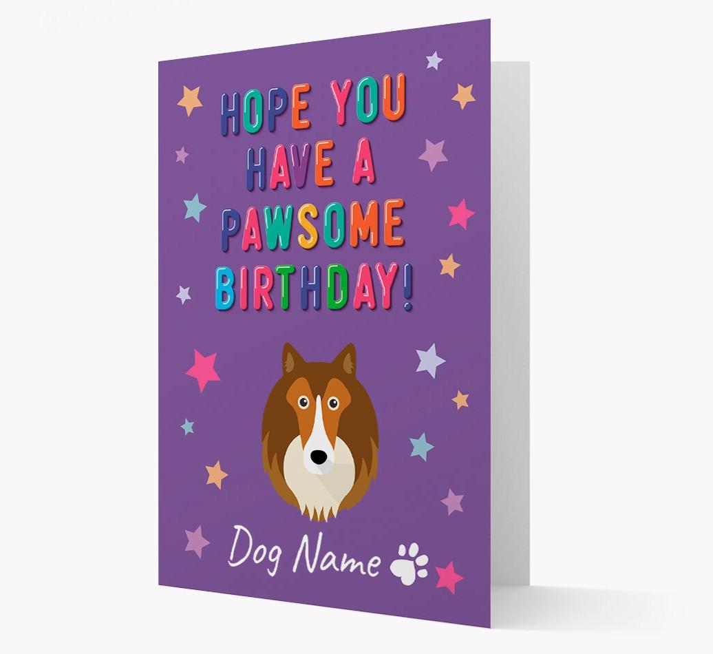 Personalised Card 'Hope You Have A Pawesome Birthday' with {breedCommonName} Icon