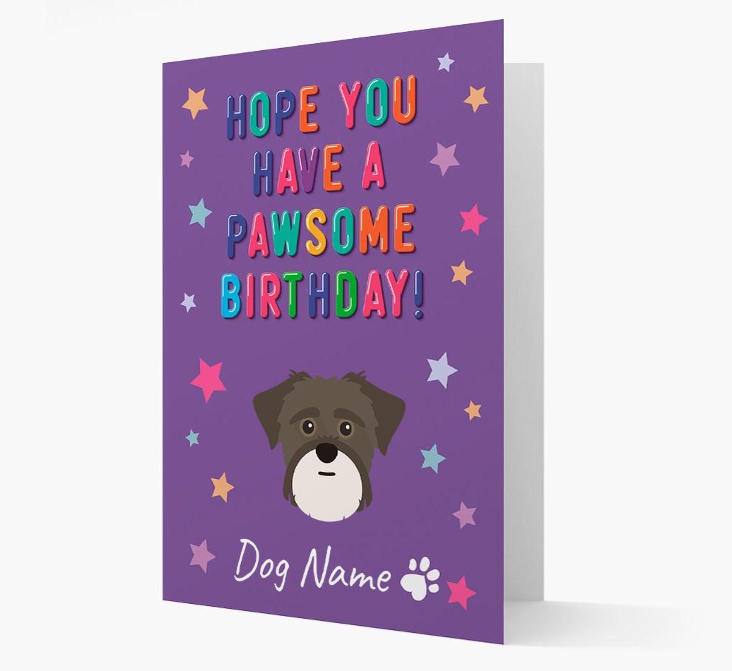 Personalised Card 'Hope You Have A Pawesome Birthday' with {breedCommonName} Icon