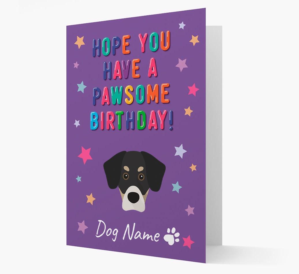 Personalised Card 'Hope You Have A Pawesome Birthday' with {breedCommonName} Icon