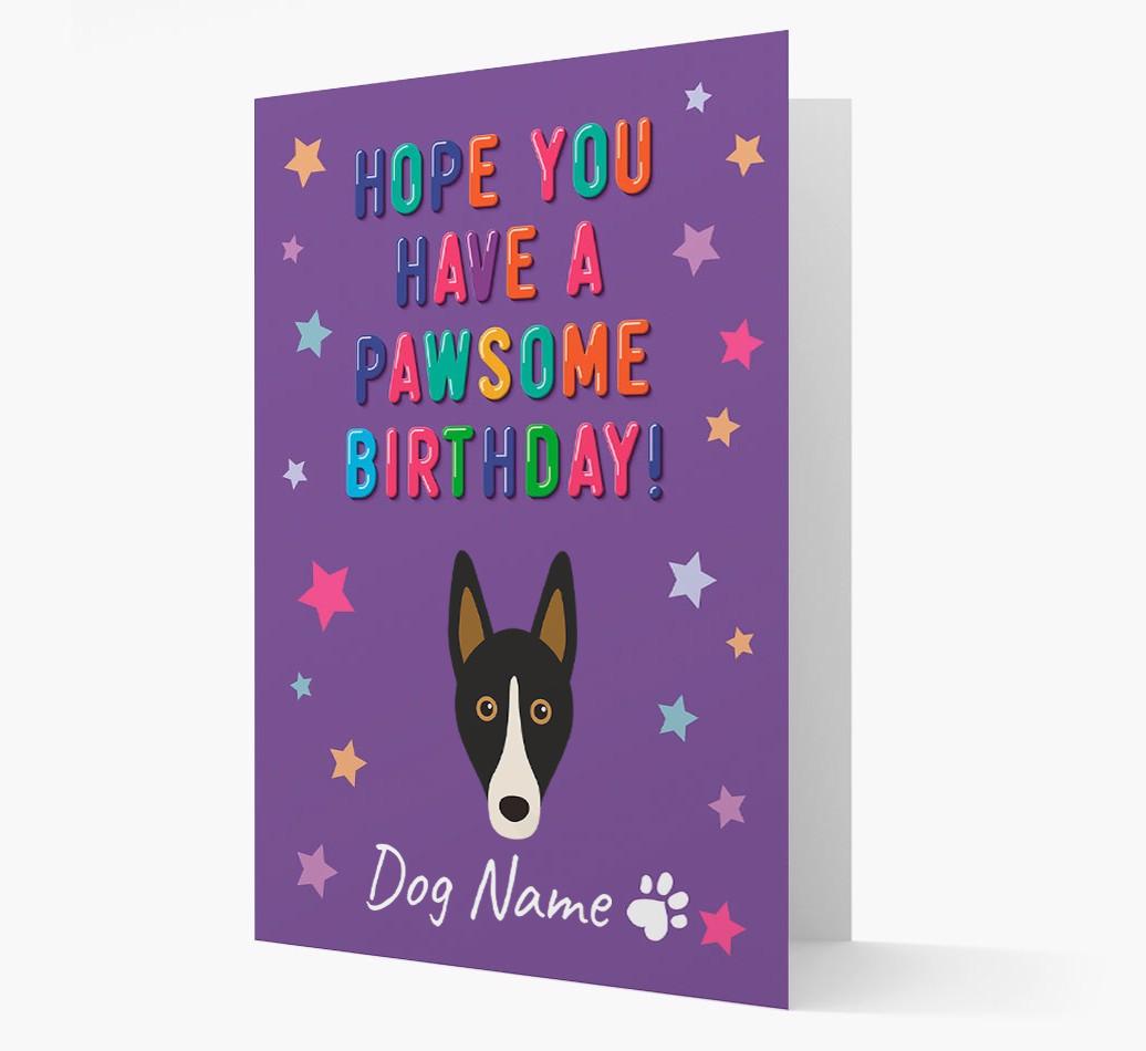Personalised Card 'Hope You Have A Pawesome Birthday' with {breedCommonName} Icon