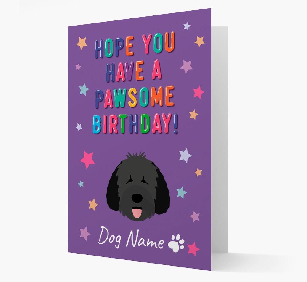 Personalised Card 'Hope You Have A Pawesome Birthday' with {breedCommonName} Icon