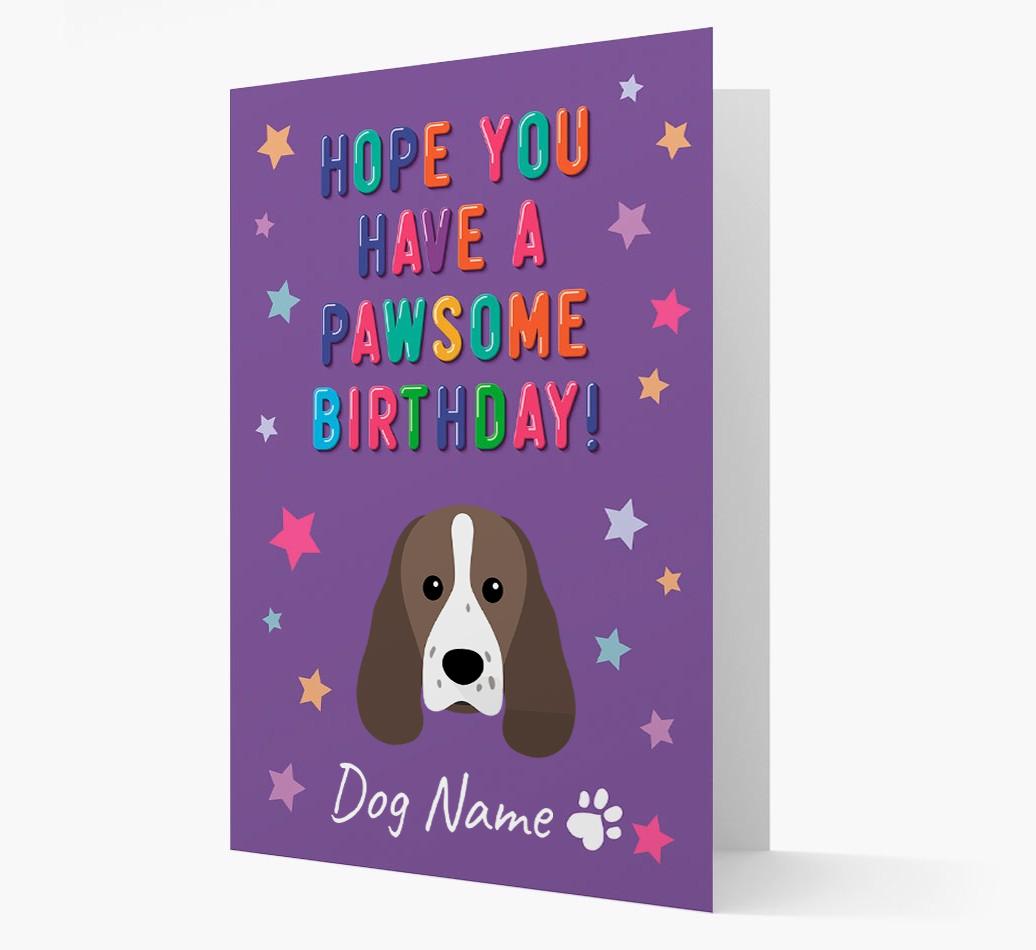 Personalised Card 'Hope You Have A Pawesome Birthday' with {breedCommonName} Icon