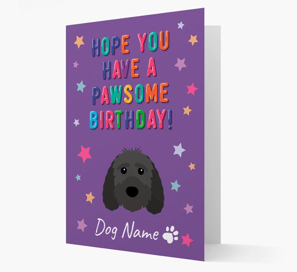 Personalised Card 'Hope You Have A Pawesome Birthday' with {breedCommonName} Icon