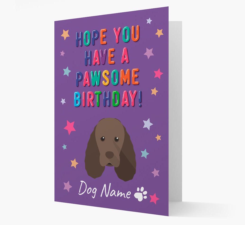 Personalised Card 'Hope You Have A Pawesome Birthday' with {breedCommonName} Icon
