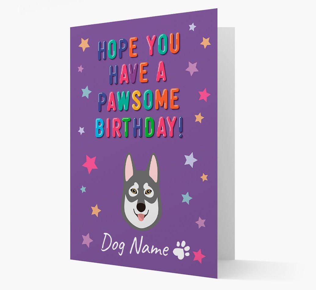 Personalised Card 'Hope You Have A Pawesome Birthday' with {breedCommonName} Icon