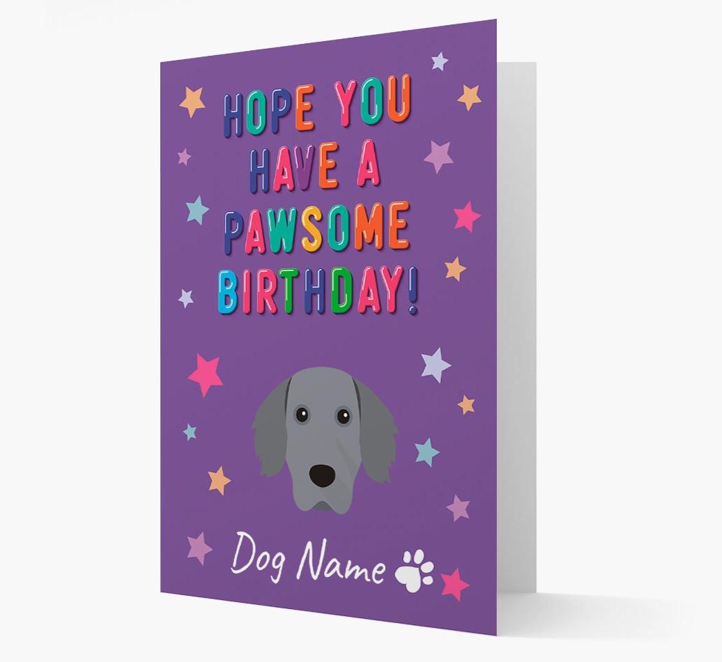 Personalised Card 'Hope You Have A Pawesome Birthday' with {breedCommonName} Icon