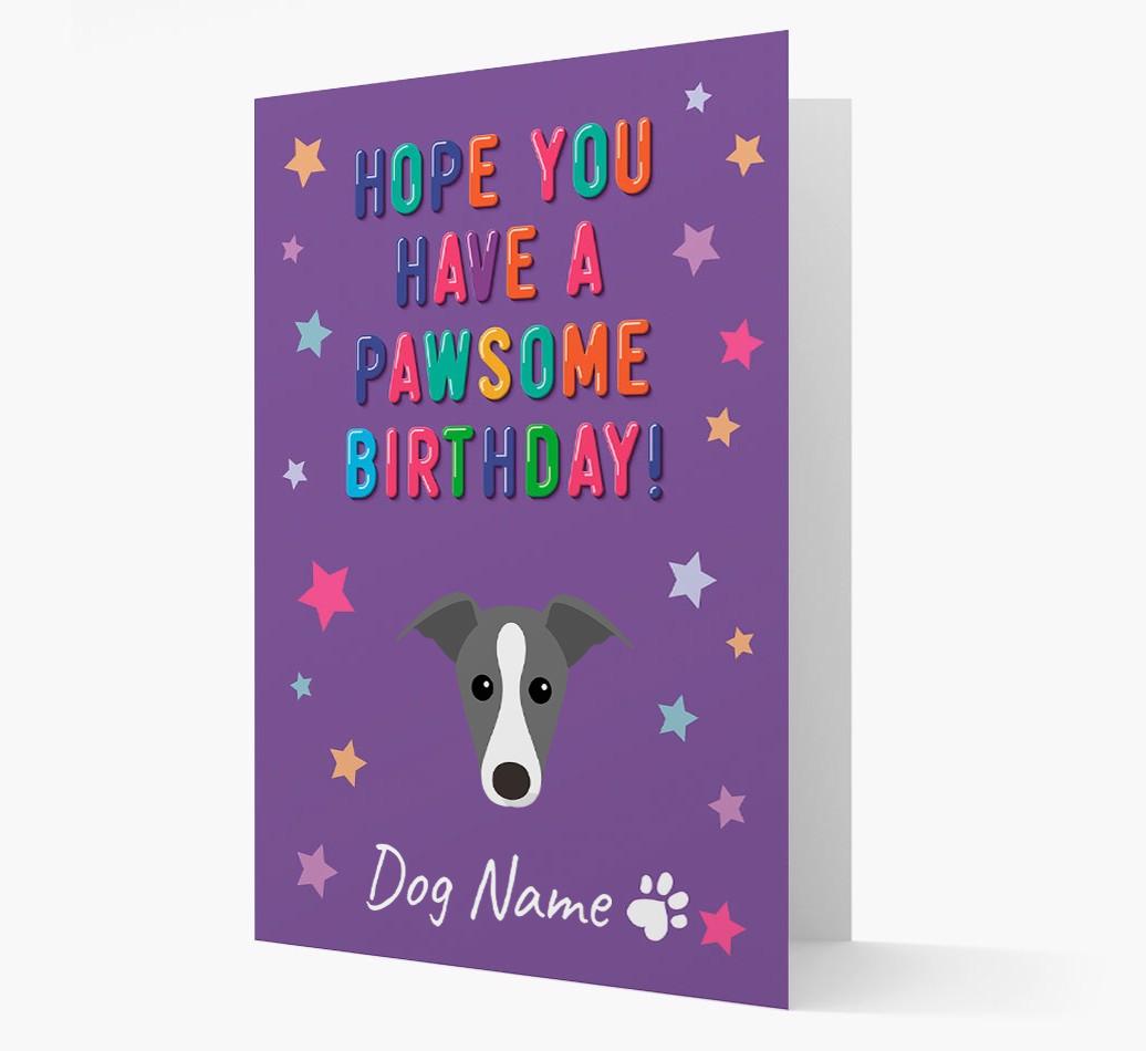 Personalised Card 'Hope You Have A Pawesome Birthday' with {breedCommonName} Icon