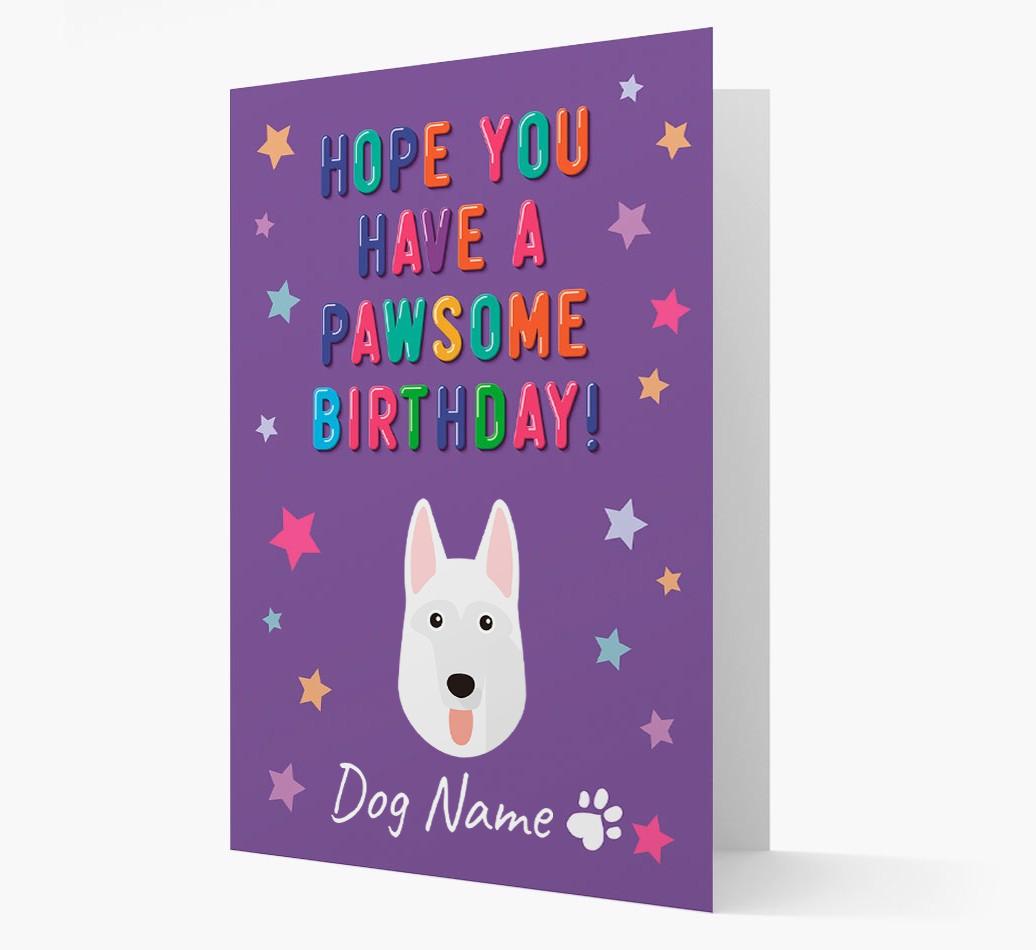 Personalised Card 'Hope You Have A Pawesome Birthday' with {breedCommonName} Icon