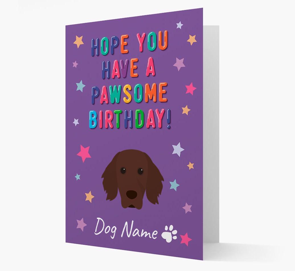 Personalised Card 'Hope You Have A Pawesome Birthday' with {breedCommonName} Icon