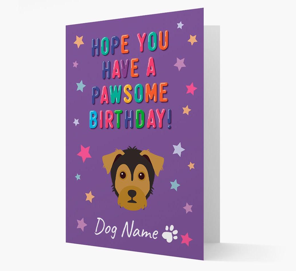Personalised Card 'Hope You Have A Pawesome Birthday' with {breedCommonName} Icon