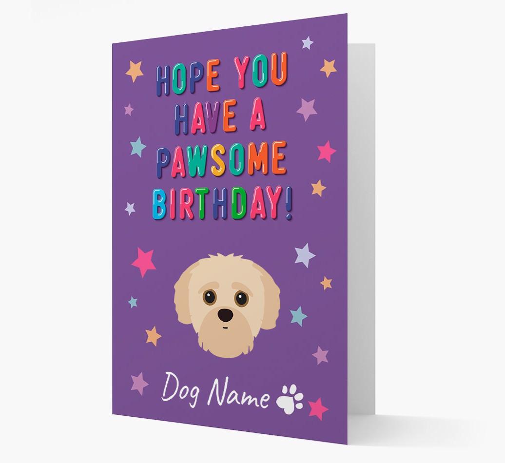 Personalised Card 'Hope You Have A Pawesome Birthday' with {breedCommonName} Icon