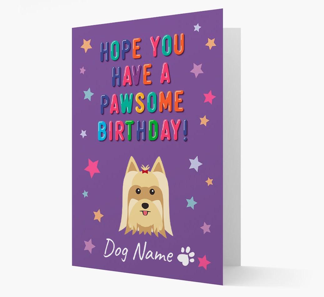 Personalised Card 'Hope You Have A Pawesome Birthday' with {breedCommonName} Icon