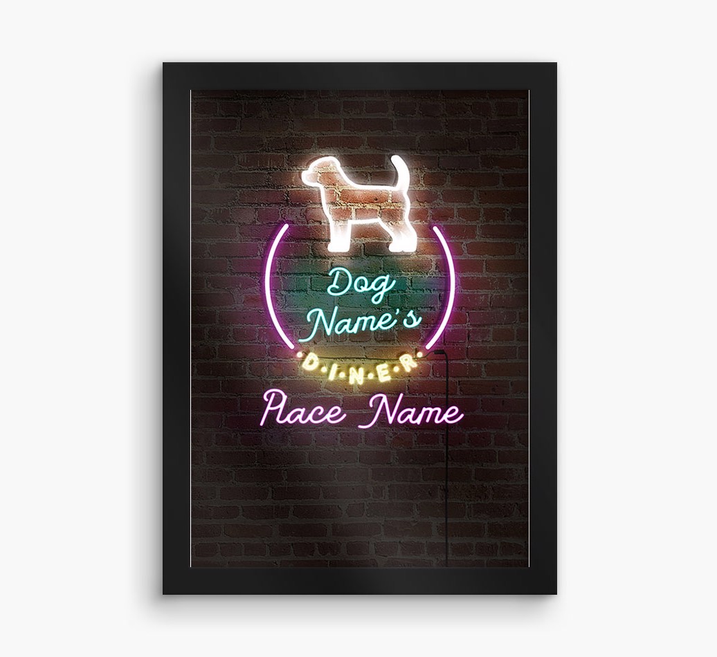 Neon Sign: Personalised {breedFullName} Framed Print