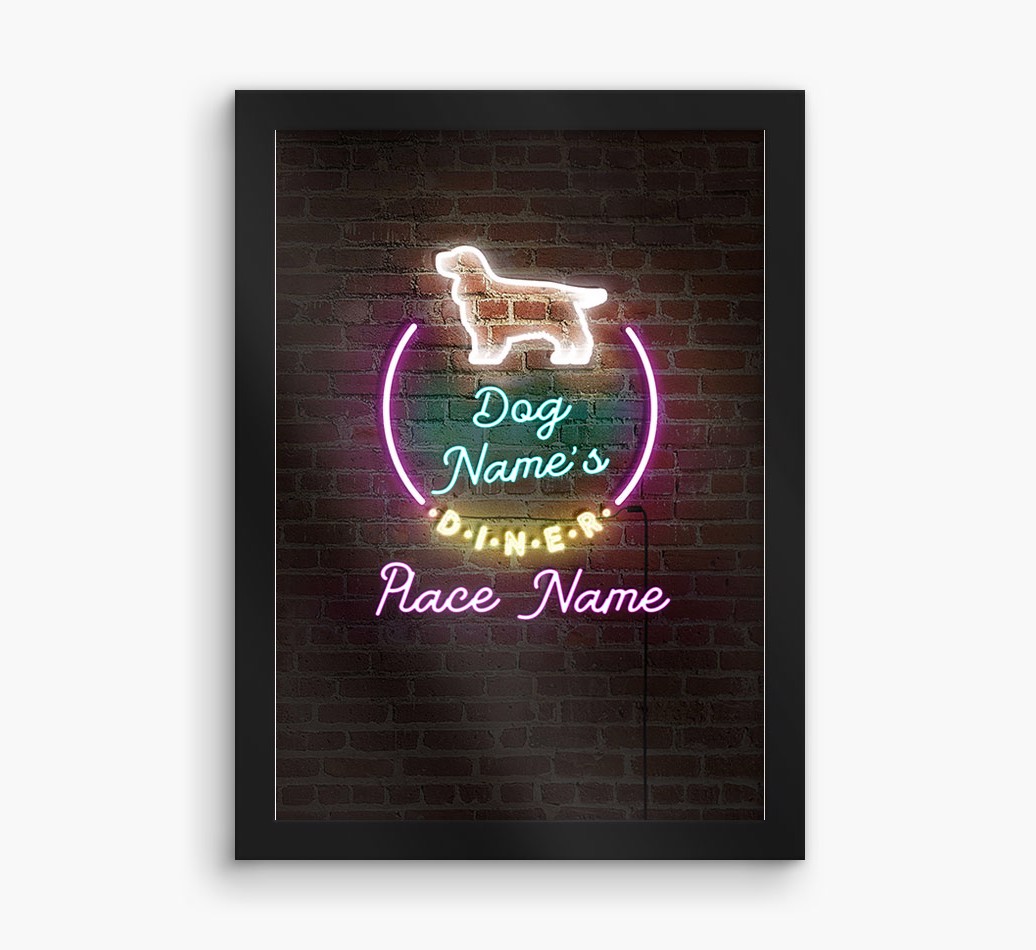 Neon Sign: Personalised {breedFullName} Framed Print