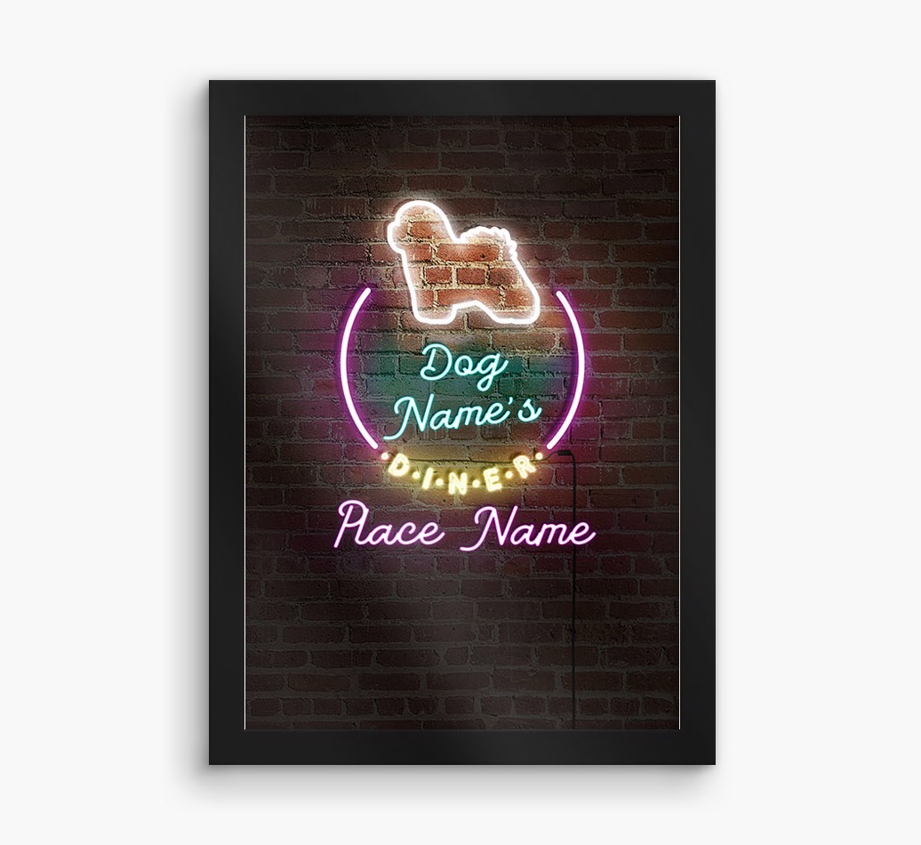 Neon Sign: Personalised {breedFullName} Framed Print