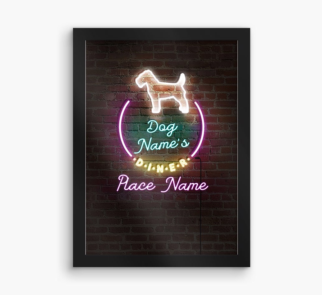 Neon Sign: Personalised {breedFullName} Framed Print