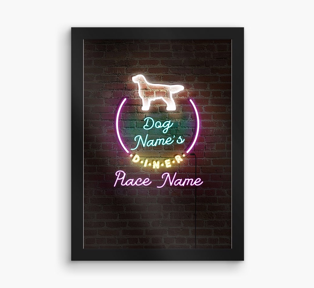 Neon Sign: Personalised {breedFullName} Framed Print
