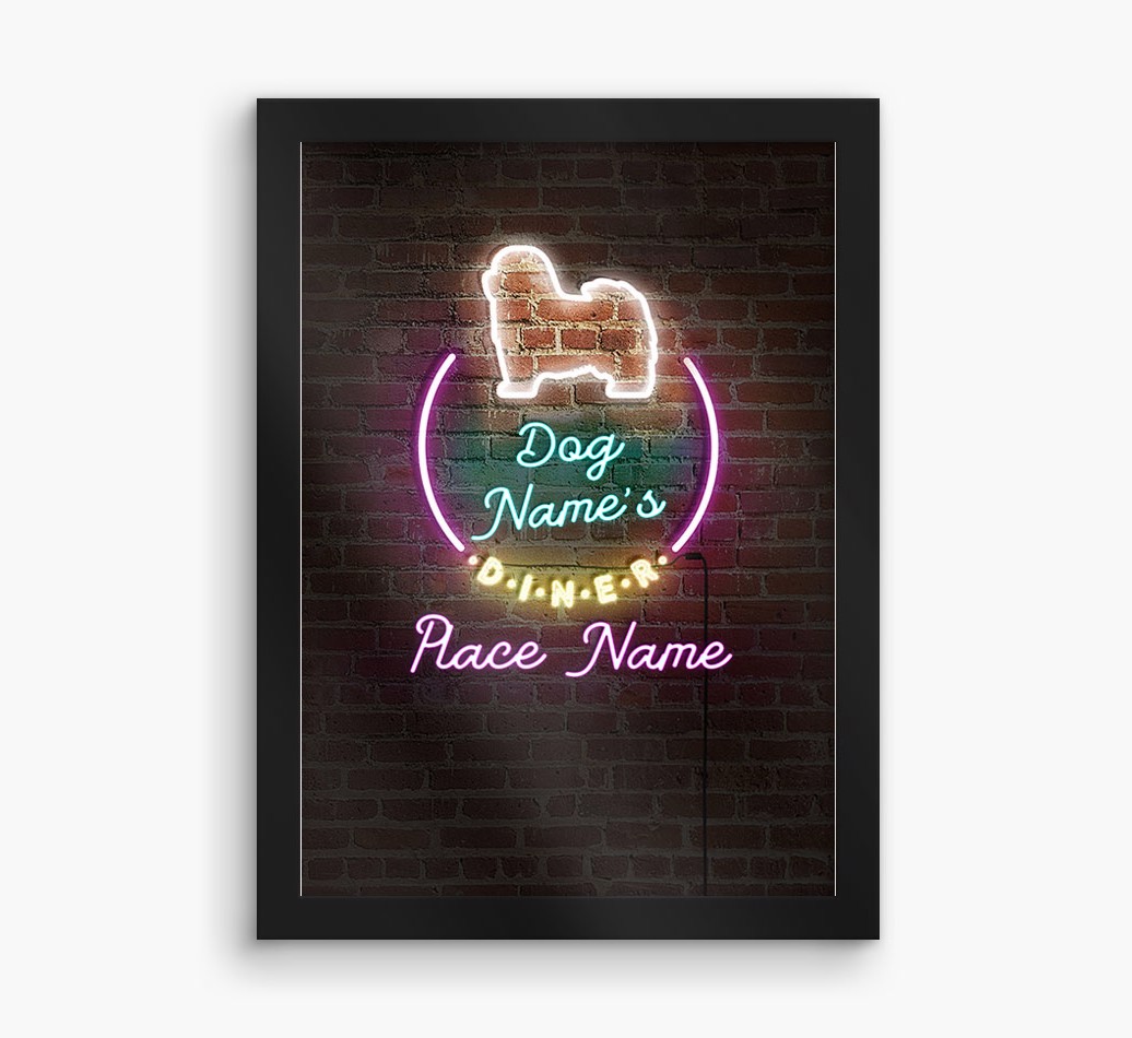Neon Sign: Personalised {breedFullName} Framed Print