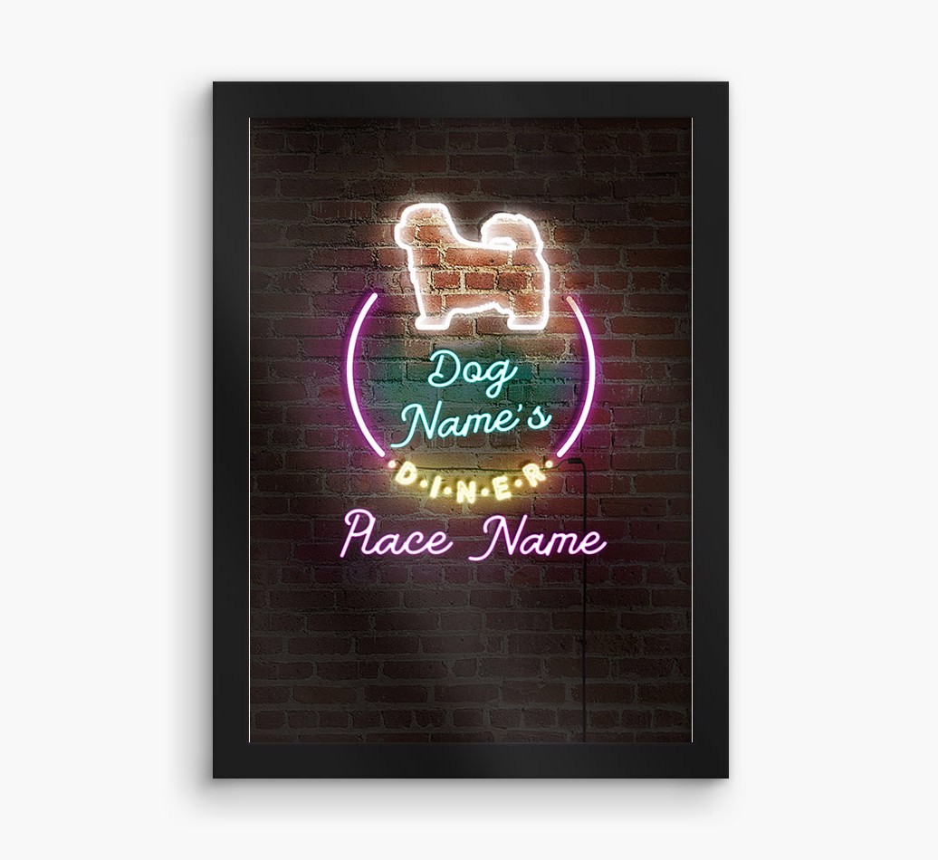 Neon Sign: Personalized {breedFullName} Framed Print
