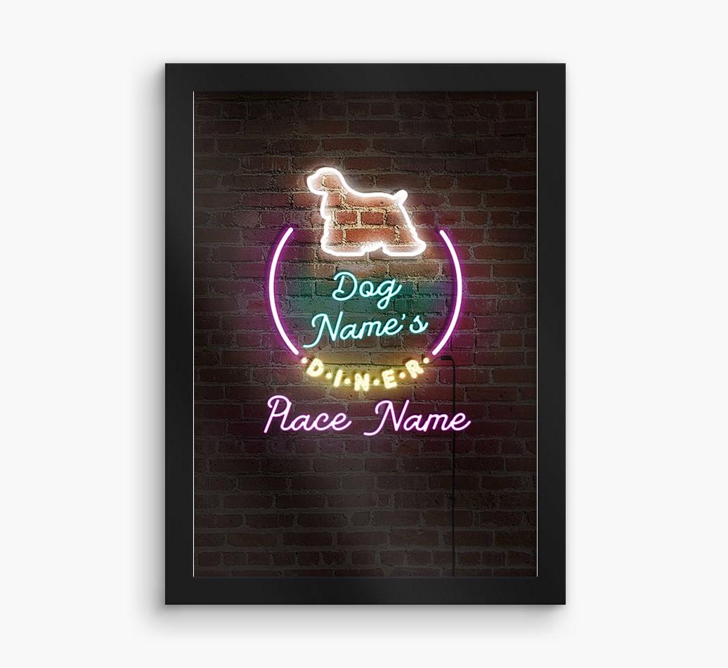 Neon Sign: Personalized {breedFullName} Framed Print