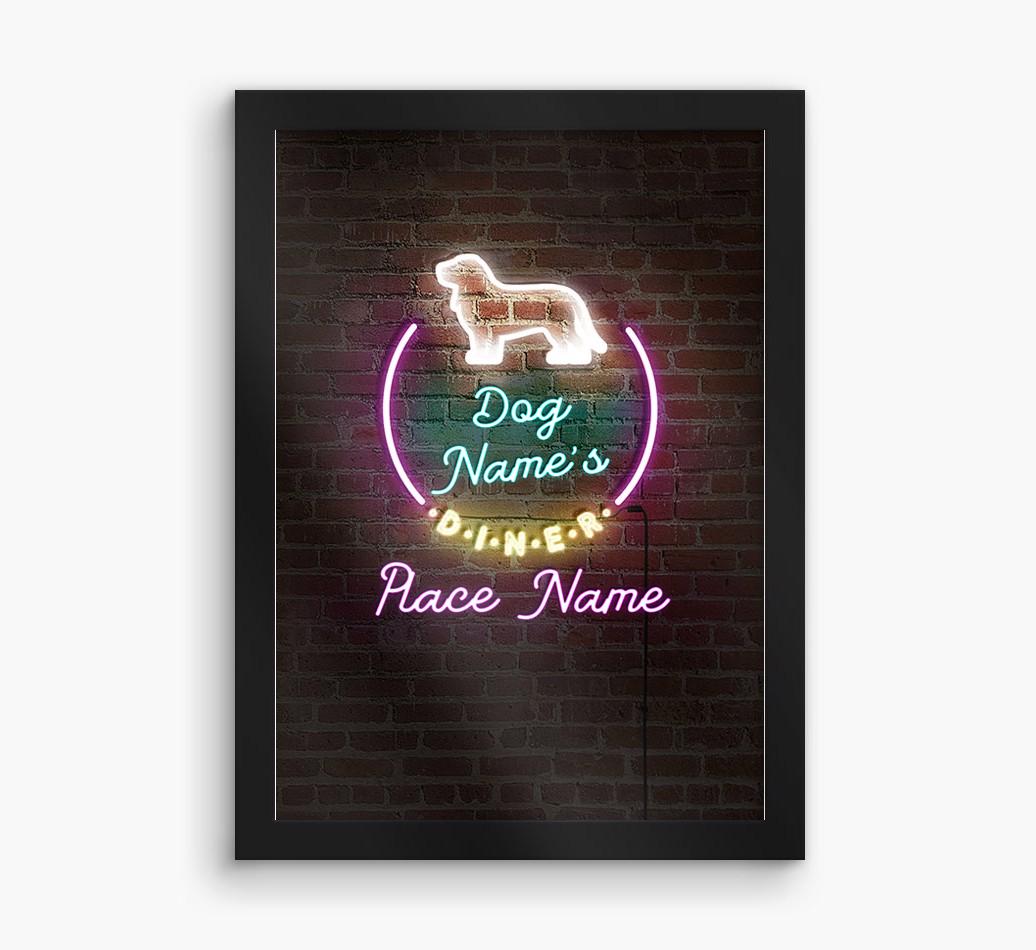 Neon Sign: Personalized {breedFullName} Framed Print