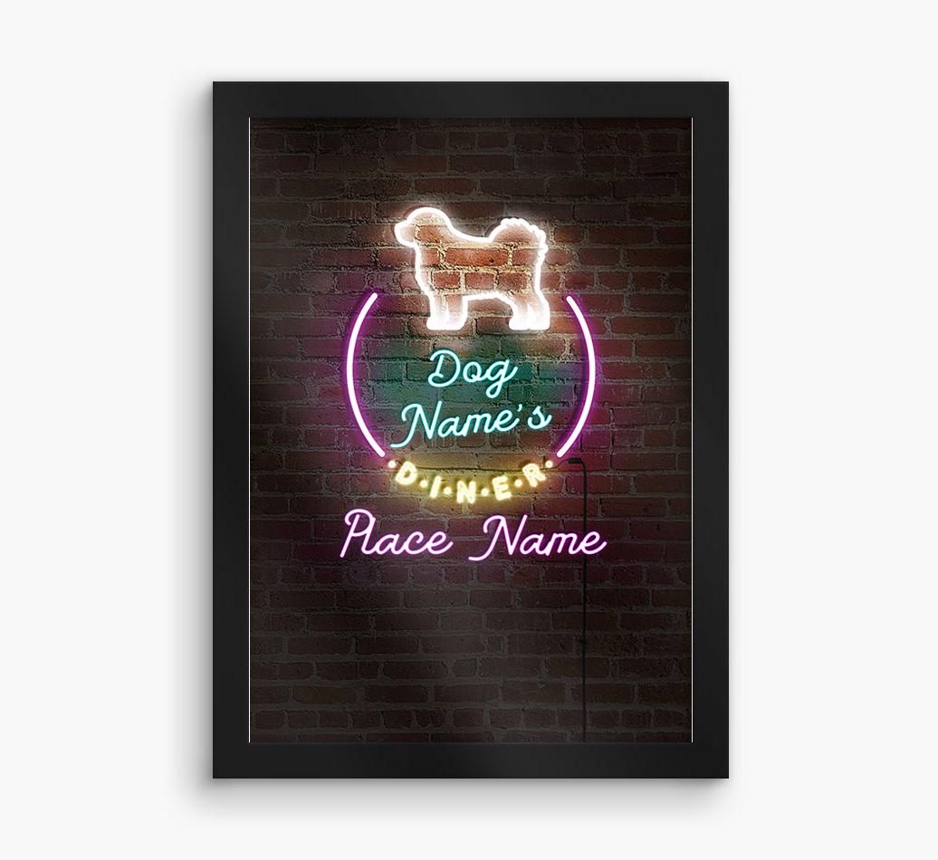 Neon Sign: Personalized {breedFullName} Framed Print