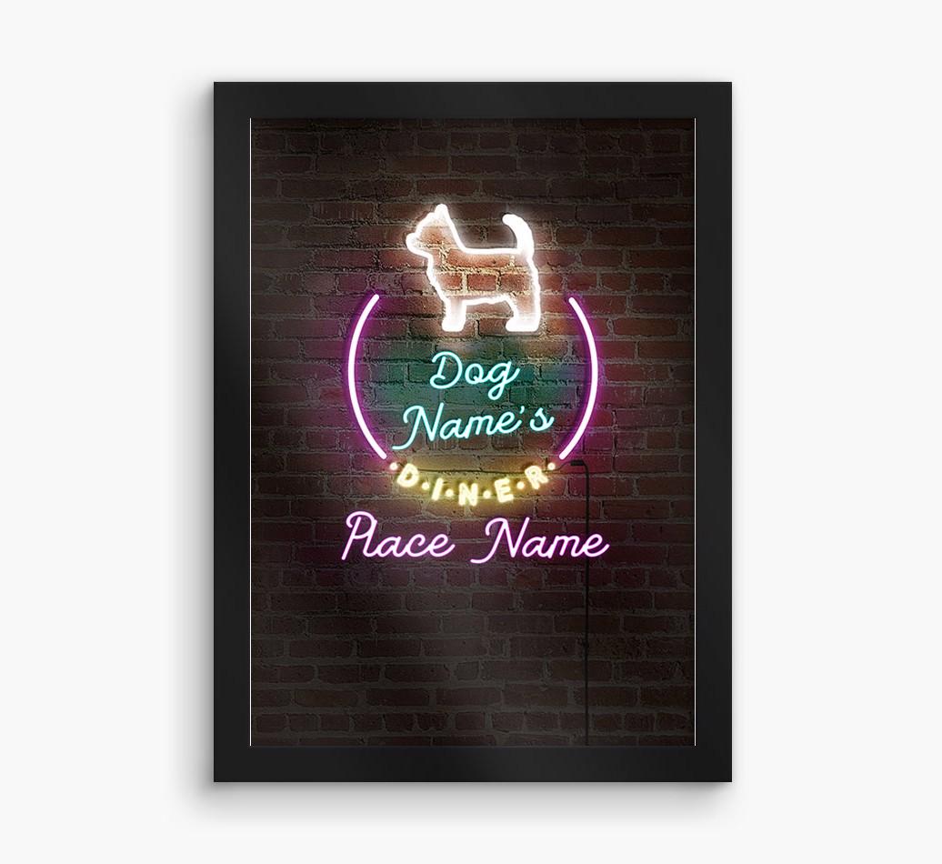Neon Sign: Personalized {breedFullName} Framed Print