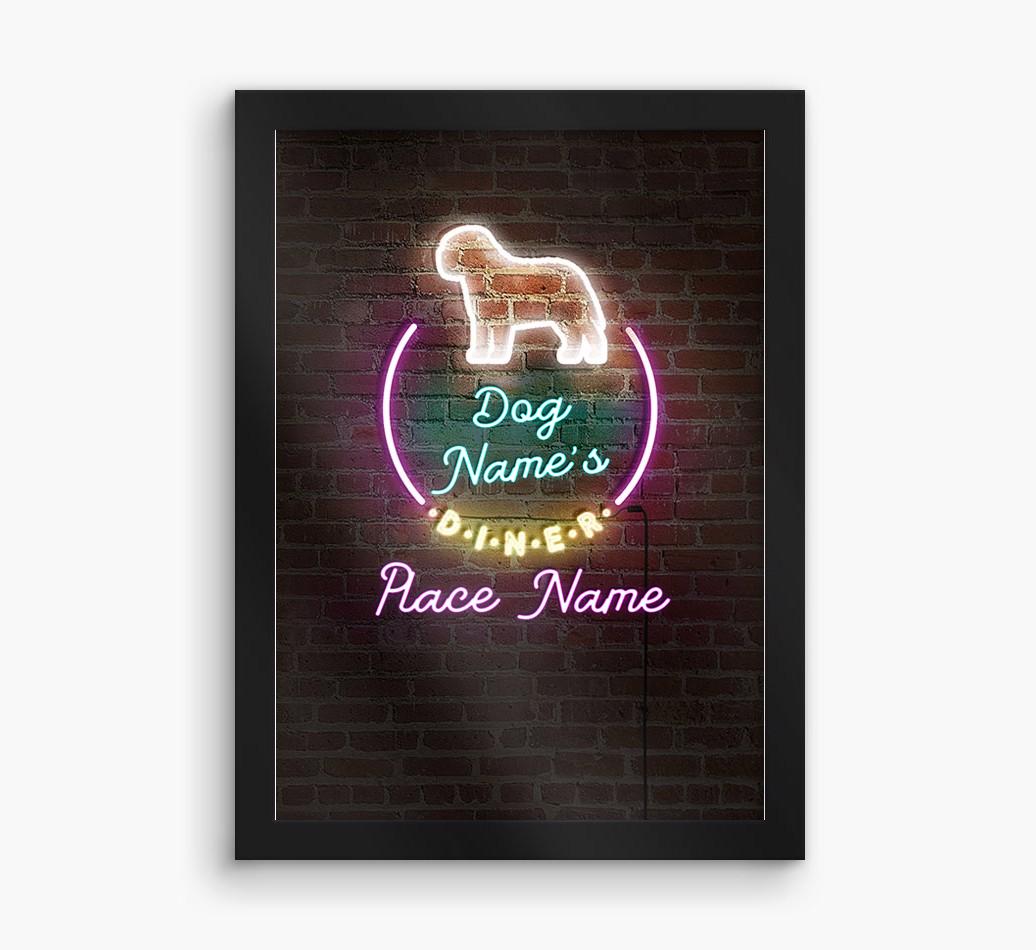 Neon Sign: Personalized {breedFullName} Framed Print