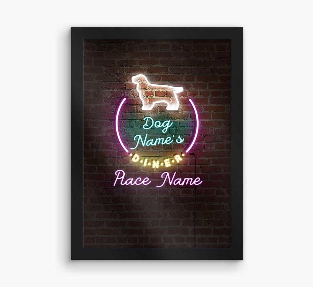 Neon Sign: Personalized {breedFullName} Framed Print