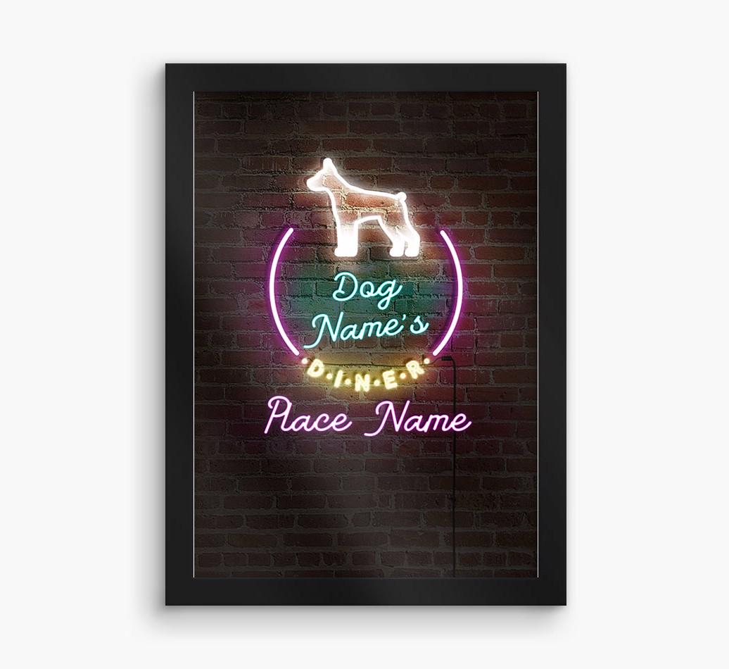Neon Sign: Personalized {breedFullName} Framed Print