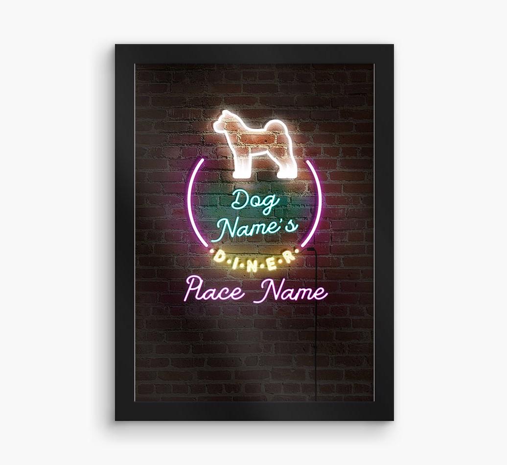 Neon Sign: Personalized {breedFullName} Framed Print