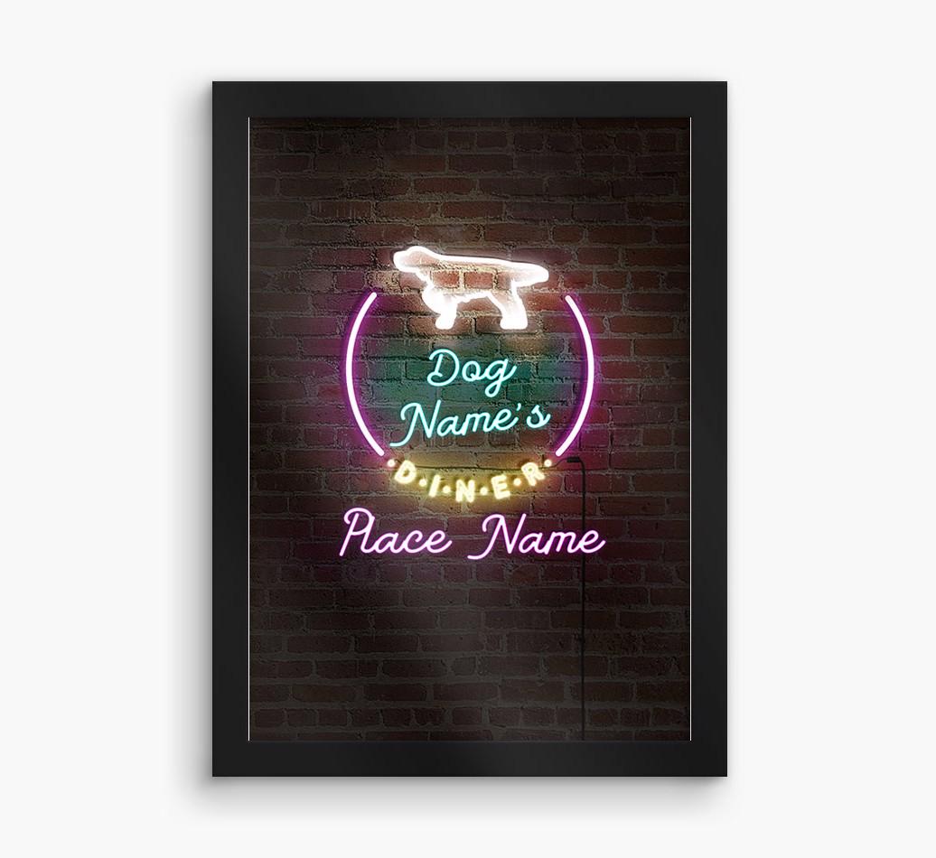 Neon Sign: Personalized {breedFullName} Framed Print