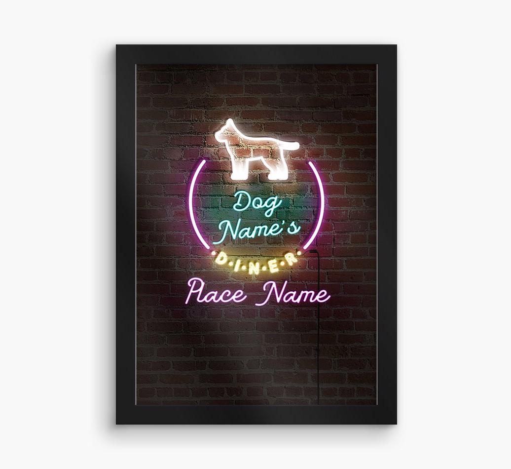 Neon Sign: Personalized {breedFullName} Framed Print