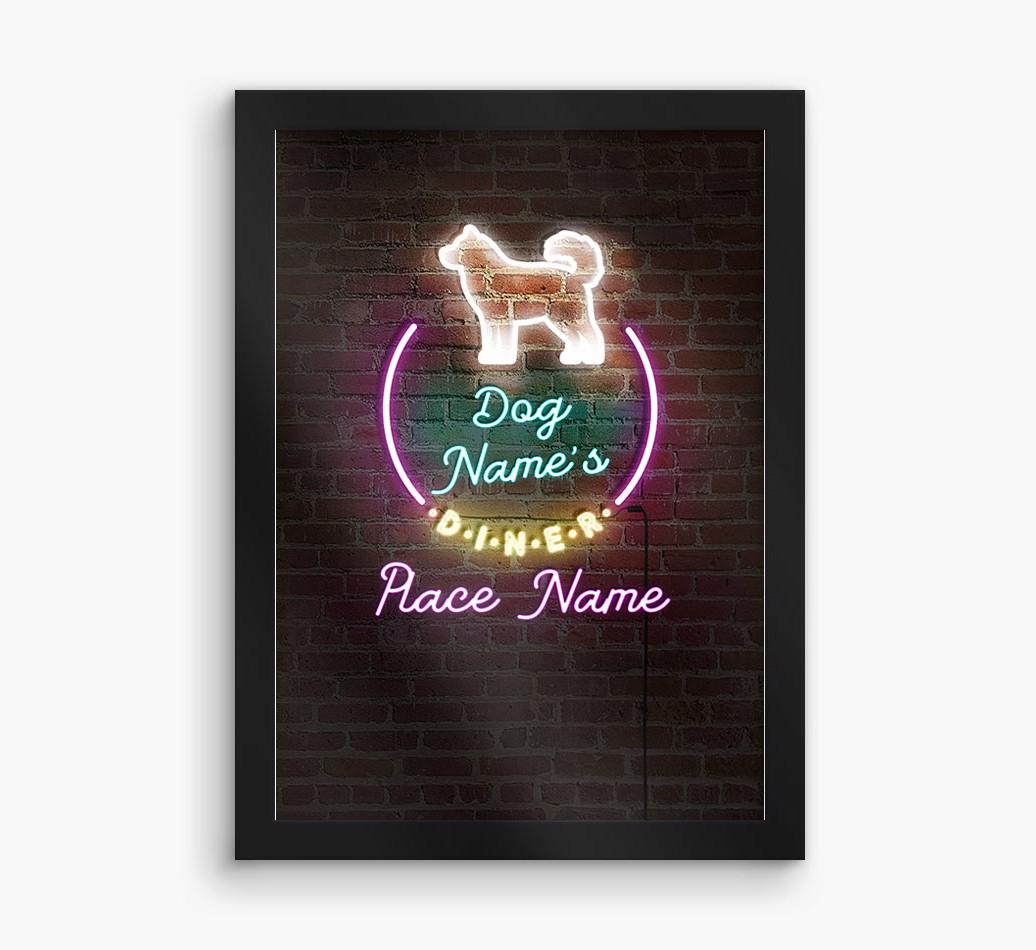 Neon Sign: Personalized {breedFullName} Framed Print
