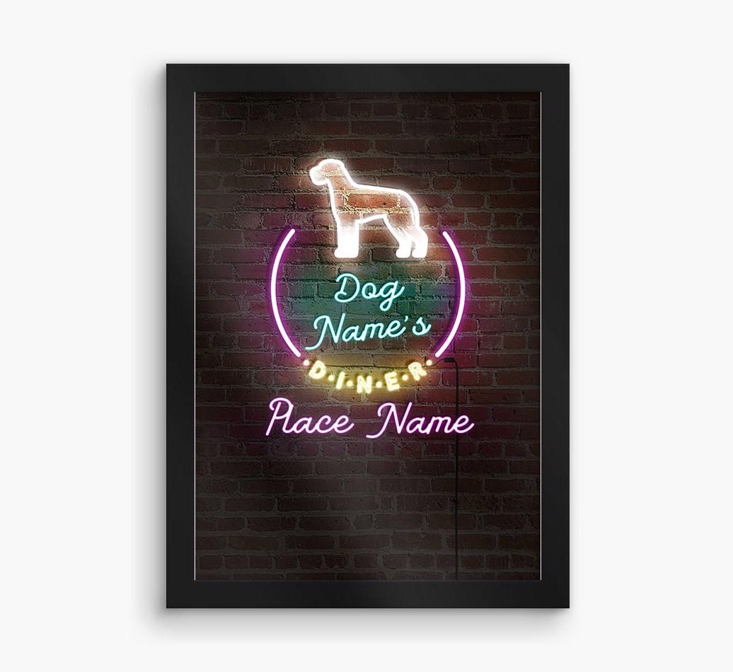Neon Sign: Personalized {breedFullName} Framed Print