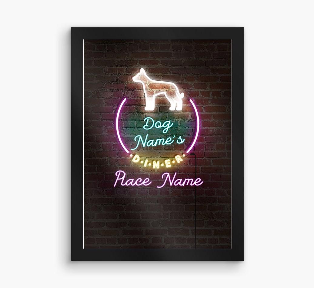 Neon Sign: Personalized {breedFullName} Framed Print