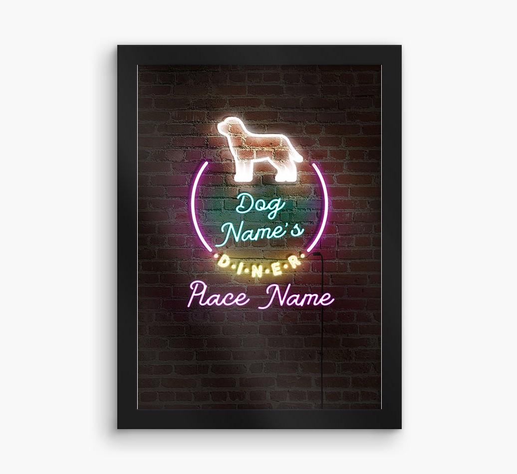 Neon Sign: Personalized {breedFullName} Framed Print
