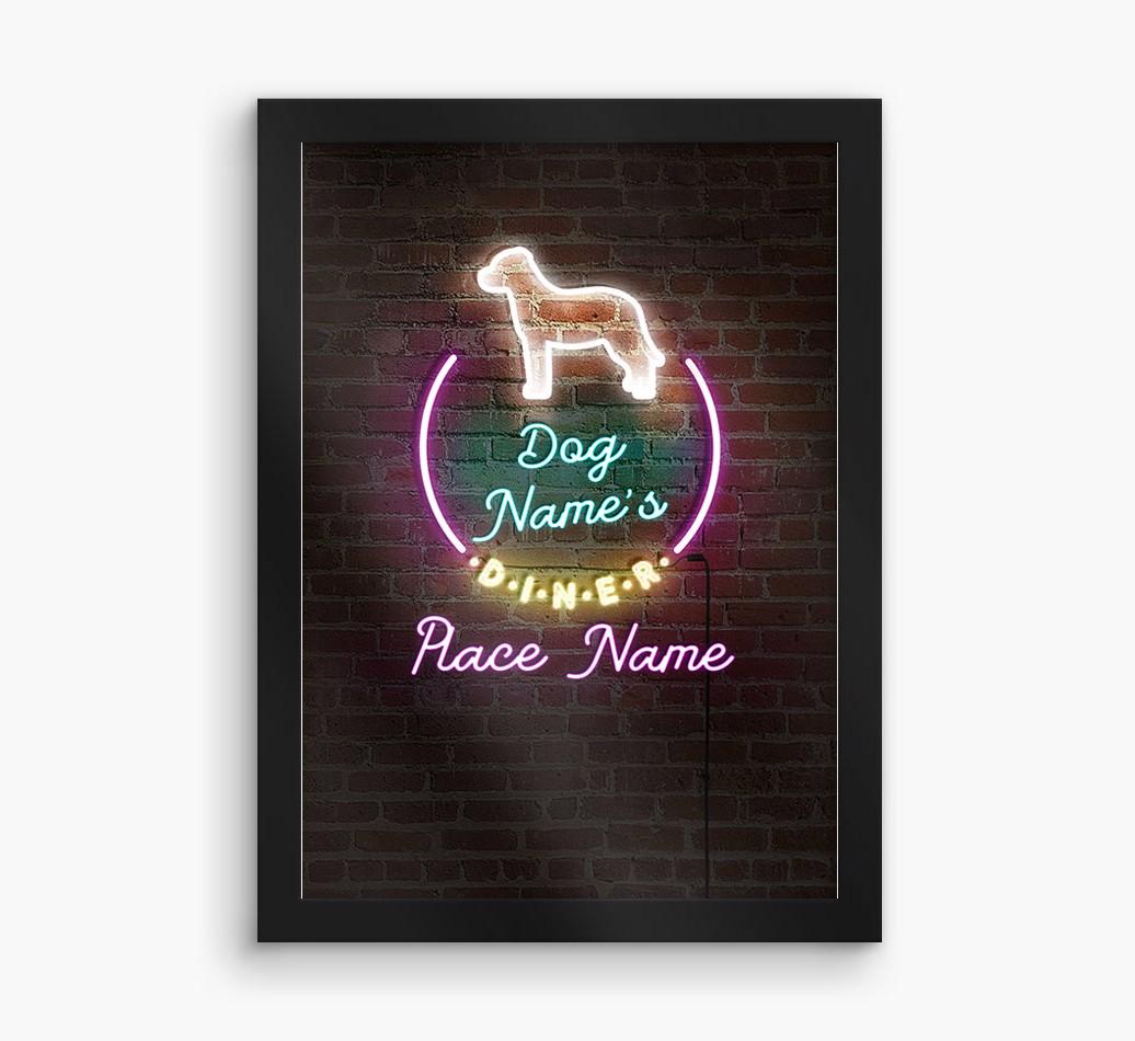 Neon Sign: Personalized {breedFullName} Framed Print