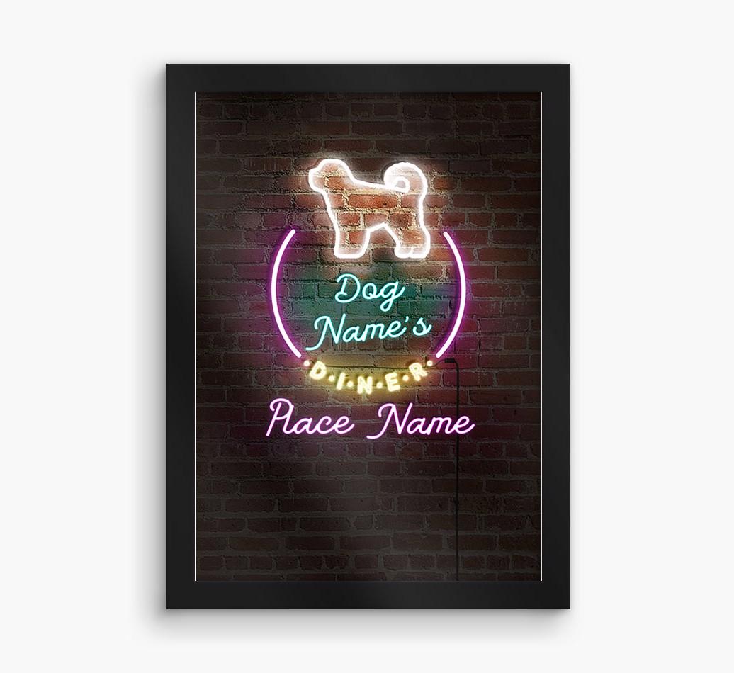 Neon Sign: Personalized {breedFullName} Framed Print