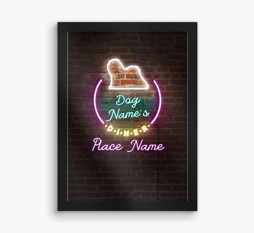 Neon Sign: Personalized {breedFullName} Framed Print