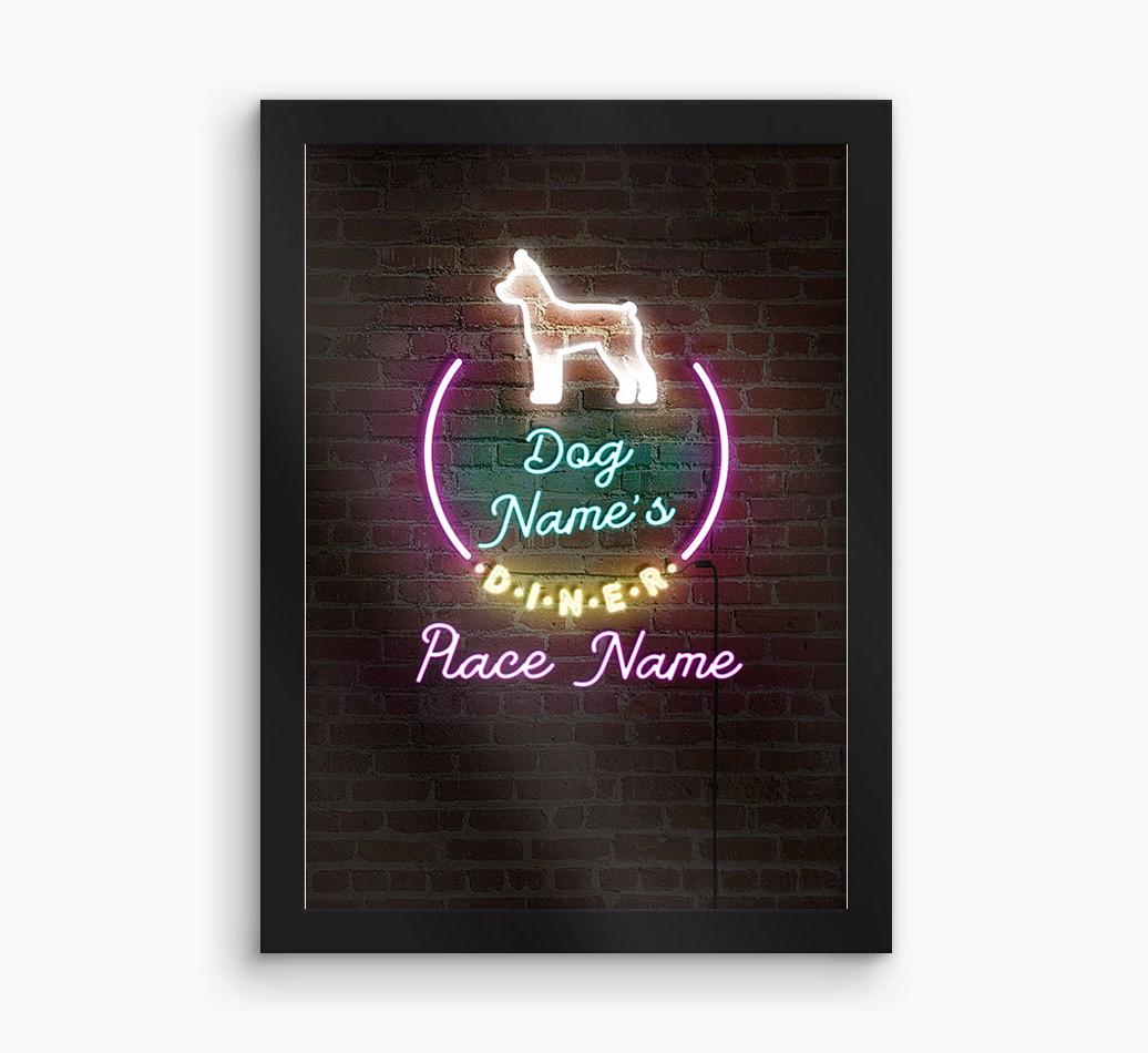 Neon Sign: Personalized {breedFullName} Framed Print