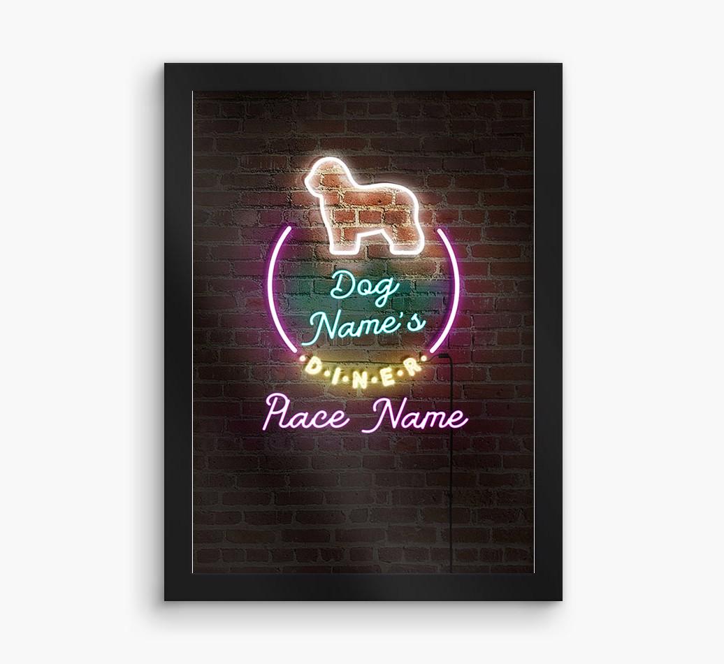 Neon Sign: Personalized {breedFullName} Framed Print