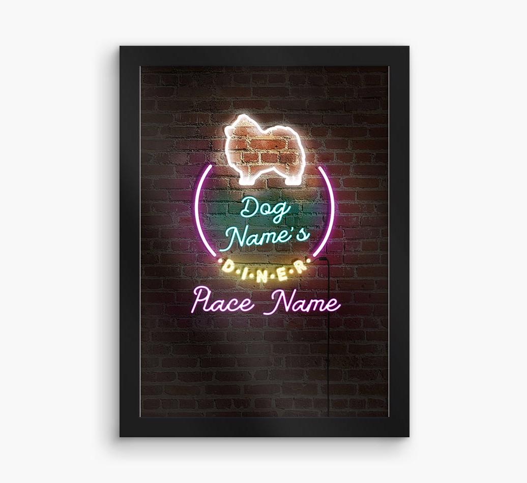 Neon Sign: Personalized {breedFullName} Framed Print