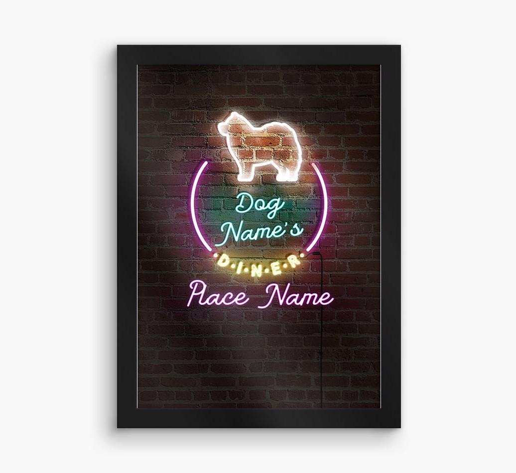 Neon Sign: Personalized {breedFullName} Framed Print